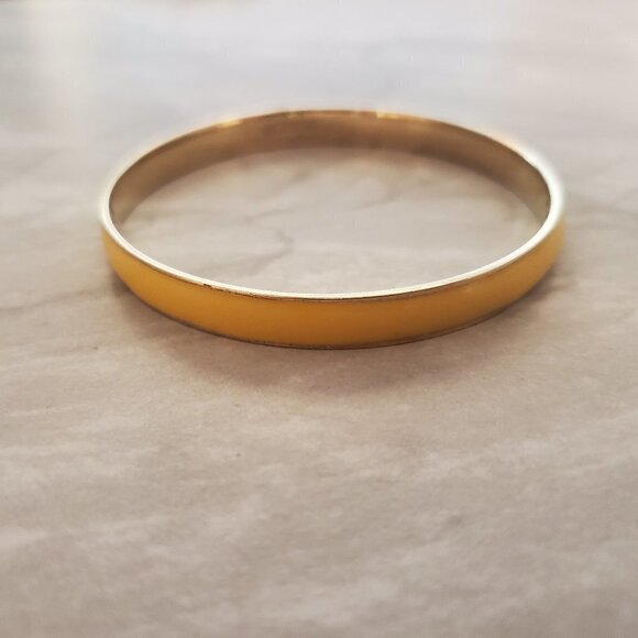 J. Crew Jewelry - 💛 Vintage 1990s 90s J.Crew Yellow Enamal Skinny Bangle Bracelet 💛